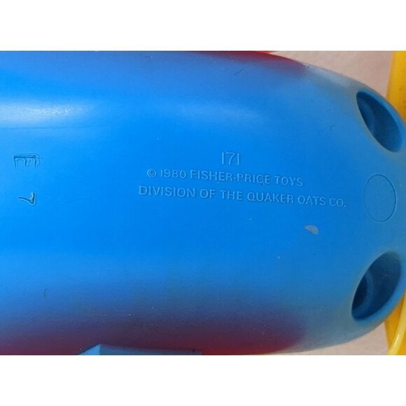 Vintage Fisher Price Airplane Pull Toy Original String 1980 - Picture 7 of 8